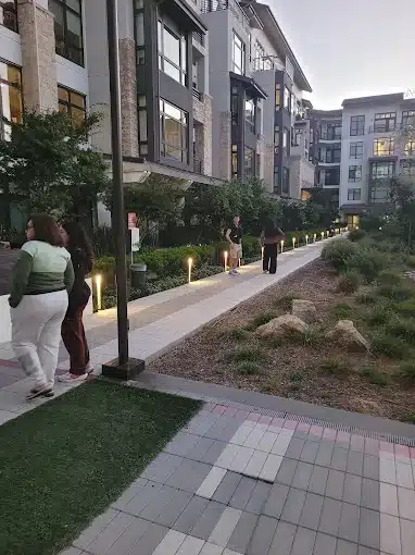 Another view of the Hadley apartment grounds
